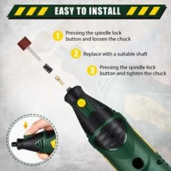 Kit D'outils Rotatifs AUTLEAD, Outil Multifonction Rotatif Filaire 170 W Avec Interrupteur De Changement De Vitesse Réglable à 6 Vitesses, 150 Accessoires Multi-usages, Pour Réparations De Bricolage, -Silverols Magasin 91608914 3