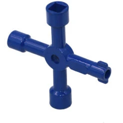 2 Clés Triangulaires Intérieures Polyvalentes - Clé à Trou Carré Pour Vanne De Compteur D'eau - Bleu -Silverols Magasin 91754258 3