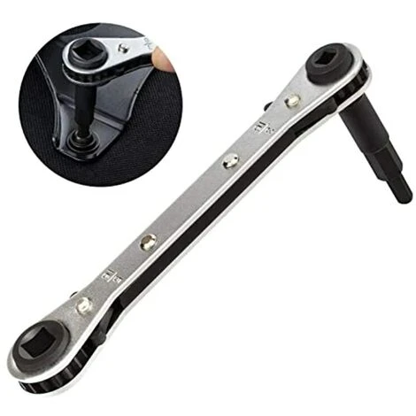 Clé De Service CVC Jeu De Clés De Service De Réfrigération 3/8 à 1/4 Clé De Service à Cliquet 5/16'' X 1/4'' 4 Clé De Service CVC Jeu De Clés De Service De Réfrigération 3/8 à 1/4 Clé De Service à Cliquet 5/16'' X 1/4'' – Image 2