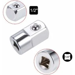 Adaptateur Douille Réducteur 1/4 Pouce Femelle à 1/2 Pouce Male En Cr-V Acier 7 Adaptateur Douille Réducteur 1/4 Pouce Femelle à 1/2 Pouce Male En Cr-V Acier -Silverols Magasin 91949180 3