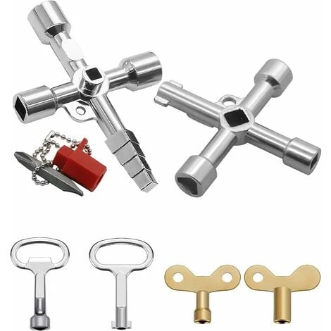 Voies Clé Multifonction 6 Pièces, Clé Triangle Clé De Interrupteur De Robinet Clé En Croix Universelle Clef Passe Partout, Pour Compteur Eau Radiateurs Compteurs Gaz Ascenseurs Coffret Electrique 3 Voies Clé Multifonction 6 Pièces, Clé Triangle Clé De Interrupteur De Robinet Clé En Croix Universelle Clef Passe Partout, Pour Compteur Eau Radiateurs Compteurs Gaz Ascenseurs Coffret Electrique