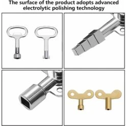 Voies Clé Multifonction 6 Pièces, Clé Triangle Clé De Interrupteur De Robinet Clé En Croix Universelle Clef Passe Partout, Pour Compteur Eau Radiateurs Compteurs Gaz Ascenseurs Coffret Electrique 11 Voies Clé Multifonction 6 Pièces, Clé Triangle Clé De Interrupteur De Robinet Clé En Croix Universelle Clef Passe Partout, Pour Compteur Eau Radiateurs Compteurs Gaz Ascenseurs Coffret Electrique -Silverols Magasin 92678876 5