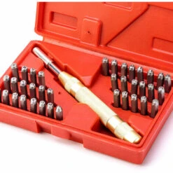 Kit De Lettres Et Chiffres Frapper En Mtal Avec Poinons Poinons Frapp Lettres A-Z Chiffres 0-9 Lettres Frapper Jeu De Poinons En Mtal Avec Bote De Rangement, -Silverols Magasin 92871399 3