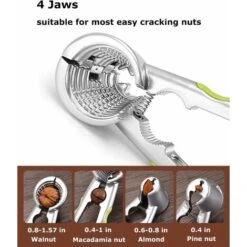 Pince à écrous De Fleur De Casse-noisette Casse-noix Avec Poignée En Silicone Antidérapante Pinces à Décortiquer Pour Pistaches Noix De Pécan Noix Amandes Noisettes -Silverols Magasin 94303338 4
