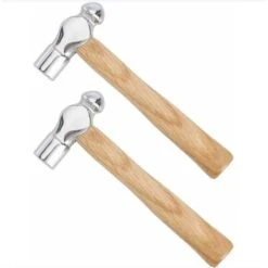 2pcs Marteau à Panne Ronde Marteau En Acier Au Carbone Marteau à Bijoux En Métal Marteau En Métal Double Face Marteau En Acier Portatif Pour Estampage De Réparation De Formage De Métal