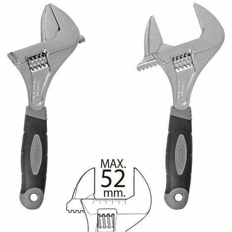 Wolfpack Clé à Molette Grande Ouverture 52 Mm. Mesurer 10 3 Wolfpack Clé à Molette Grande Ouverture 52 Mm. Mesurer 10