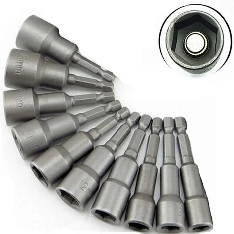 10 X Douille Torx Magnétique Adaptateur Embout En Acier Chromé Vanadium Mandrin Pans Carré Hexagonal 6-19mm 1/4 Drill Bit 3 10 X Douille Torx Magnétique Adaptateur Embout En Acier Chromé Vanadium Mandrin Pans Carré Hexagonal 6-19mm 1/4 Drill Bit