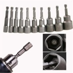 10 X Douille Torx Magnétique Adaptateur Embout En Acier Chromé Vanadium Mandrin Pans Carré Hexagonal 6-19mm 1/4 Drill Bit 9 10 X Douille Torx Magnétique Adaptateur Embout En Acier Chromé Vanadium Mandrin Pans Carré Hexagonal 6-19mm 1/4 Drill Bit -Silverols Magasin 96170680 3