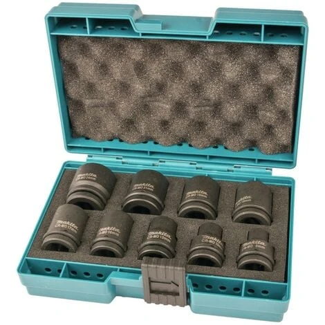 Coffret Makita 9 Douilles Pour Boulonneuses A Choc 1/2'' - Makita D-41517 3 Coffret Makita 9 Douilles Pour Boulonneuses A Choc 1/2'' - Makita D-41517