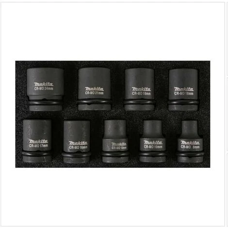 Coffret Makita 9 Douilles Pour Boulonneuses A Choc 1/2'' - Makita D-41517 4 Coffret Makita 9 Douilles Pour Boulonneuses A Choc 1/2'' - Makita D-41517 – Image 2
