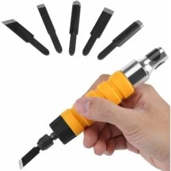 Burin, Broche Et Ciseau De Maçon　Lot De Ciseaux à Bois électriques Pour Perceuse électrique Arbre Flexible (axe Flexible Non Inclus)