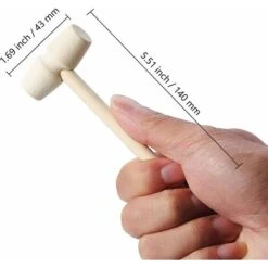Maillet　Maillet En Bois Crabe Fruits De Mer Craquelin En Bois Mini Marteau En Bois De Coquille De Craquelin Accessoires Pour Fruit De Mer Outil De Homard Artisanat Du Cuir (24 Pièces) -Silverols Magasin 96338771 5