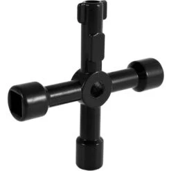 Clé Utilitaire Multifonction Cross Triangle Key Pour Gaz D'Eau Électrique Box Armoire à Pharmacie Clé D'Ouverture (noir) -Silverols Magasin 97501217 5