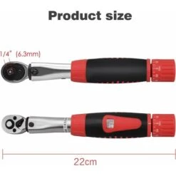 Clé Dynamométrique 1/4 Pouces, Précision ± 3% Jeu De Douilles Pour Vélo Et Moto 2-24nm Outil De Réparation De Couple Adaptateur De Couple Clé à Douille -Silverols Magasin 98450437 4