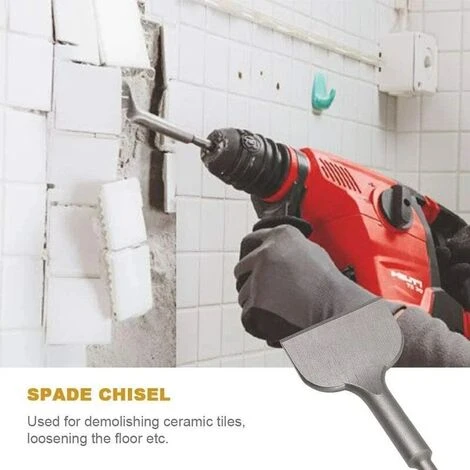 Burin SDS PLUS Carrelage, 165mm X 75mm Série D'élargissement De Haute Qualité, Ciseau à Tuiles Courbé Ciselé Pour La Céramique Et Les Carreaux De Sol 6 Burin SDS PLUS Carrelage, 165mm X 75mm Série D'élargissement De Haute Qualité, Ciseau à Tuiles Courbé Ciselé Pour La Céramique Et Les Carreaux De Sol – Image 5