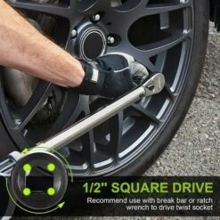 Lot De 5 Douilles Torsadées, Extracteur D'écrou De Roue Dénudé, Outil D'extraction D'écrou De Roue Rouillé Endommagé Avec Barre De Poinçonnage Pour Mécanique -17 Mm, 19 Mm, 21 Mm, 22 Mm -Silverols Magasin 98733823 3