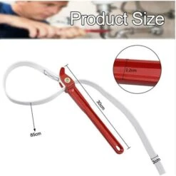 Clé à Sangle Réglable Clé A Sangle Filtre à Huile Universel Poignée Antidérapante De 30cm Bracelet 85cm Clef à Sangle Durable Facile A Utiliser Pour Filtres à Huile Tuyaux D'Arrosage Robinet -Silverols Magasin 99983951 2