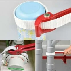 Clé à Sangle Réglable Clé A Sangle Filtre à Huile Universel Poignée Antidérapante De 30cm Bracelet 85cm Clef à Sangle Durable Facile A Utiliser Pour Filtres à Huile Tuyaux D'Arrosage Robinet -Silverols Magasin 99983951 5